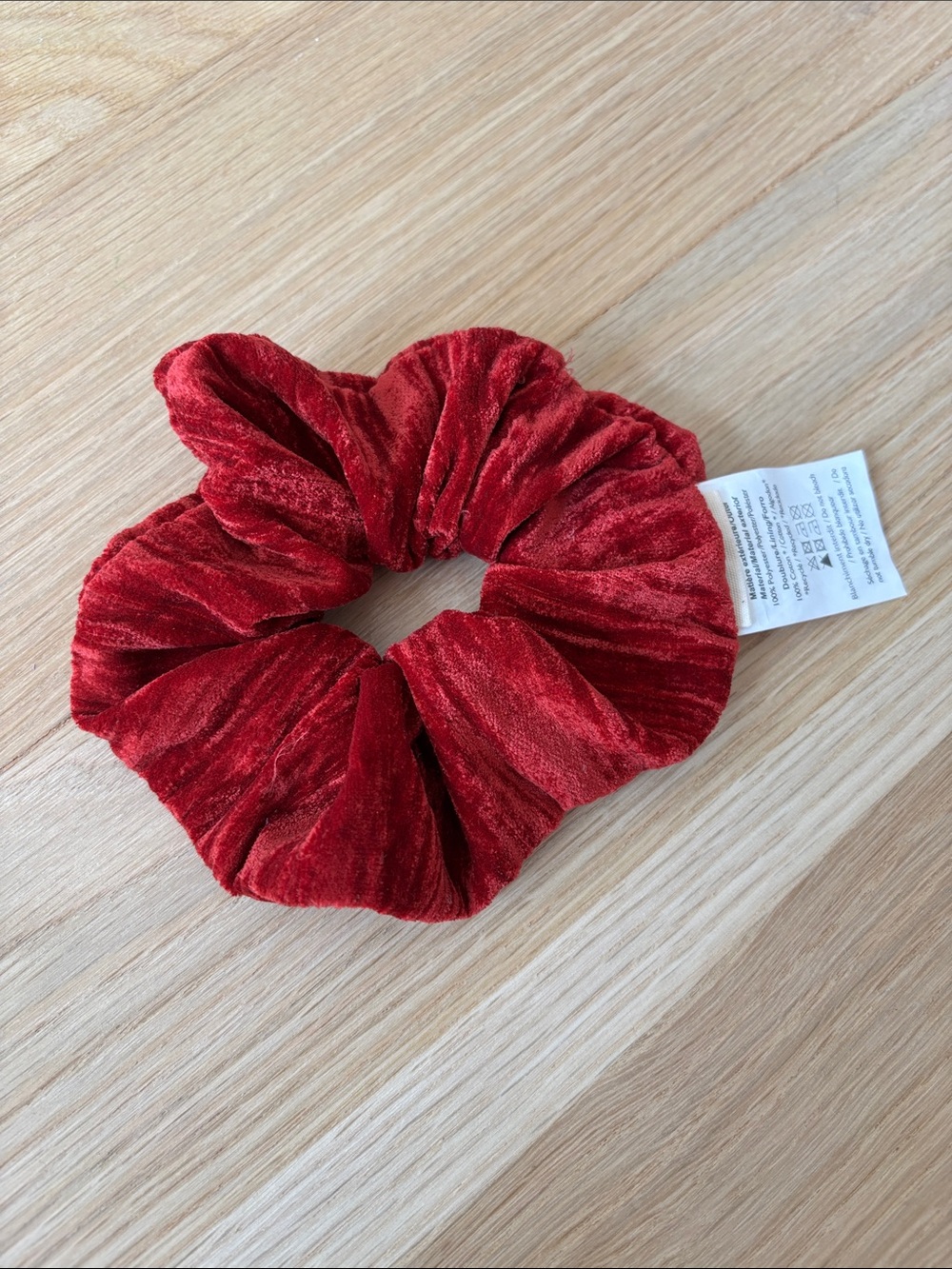 Sézane Red Velvet Oversized Scrunchie | Brand New